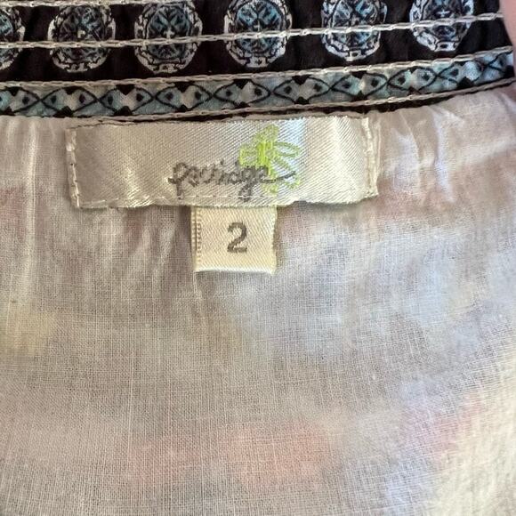 Anthropologie Porridge multi color boho Aztec print mini skirt lined size 2 - Picture 5 of 8